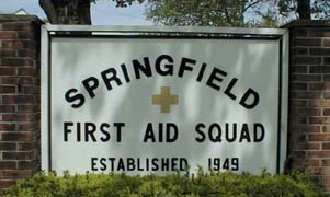 Sign at the First Aid Squad building